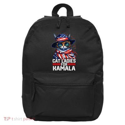Cat Ladies For Kamala Harris Funny Cat 16 in Basic Backpack