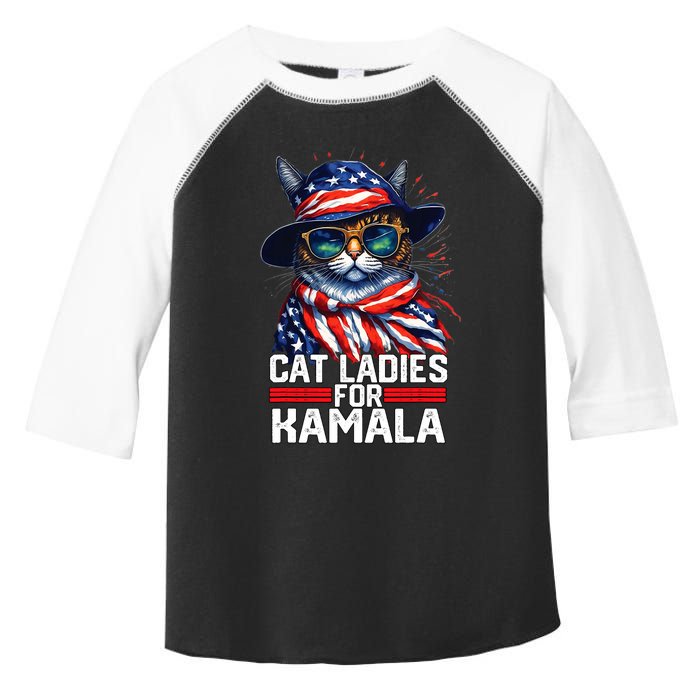 Cat Ladies For Kamala Harris Funny Cat Toddler Fine Jersey T-Shirt