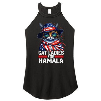 Cat Ladies For Kamala Harris Funny Cat Women's Perfect Tri Rocker Tank