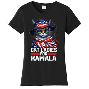 Cat Ladies For Kamala Harris Funny Cat Women's T-Shirt