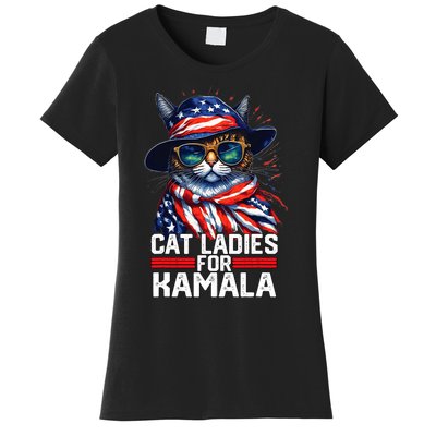 Cat Ladies For Kamala Harris Funny Cat Women's T-Shirt