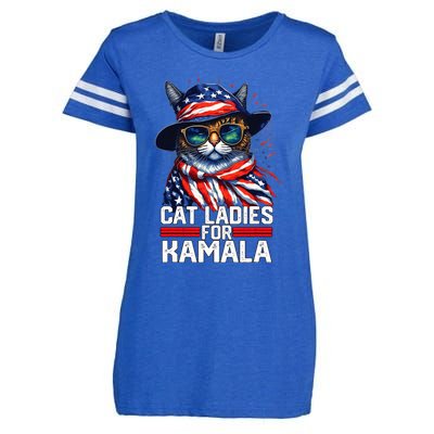 Cat Ladies For Kamala Harris Funny Cat Enza Ladies Jersey Football T-Shirt