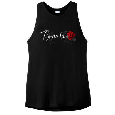 Como La Flor Ladies PosiCharge Tri-Blend Wicking Tank