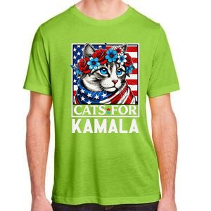 Cat Ladies For Kamala Funny Cat 2024 President Kamalaharris Gift Adult ChromaSoft Performance T-Shirt