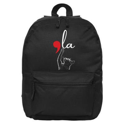 Cat Ladies For Kamala Funny Cat 2024 President Kamala Harris 16 in Basic Backpack