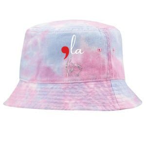 Cat Ladies For Kamala Funny Cat 2024 President Kamala Harris Tie-Dyed Bucket Hat