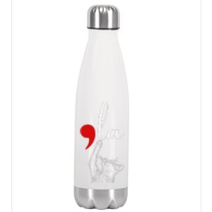 Cat Ladies For Kamala Funny Cat 2024 President Kamala Harris Gift Stainless Steel Insulated Water Bottle