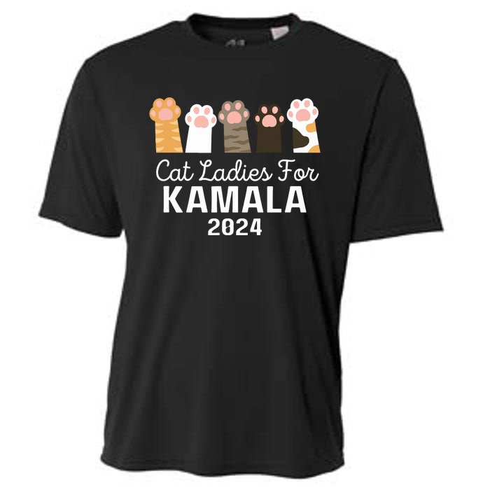 Cat Ladies For Kamala 2024 Cooling Performance Crew T-Shirt