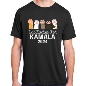 Cat Ladies For Kamala 2024 Adult ChromaSoft Performance T-Shirt