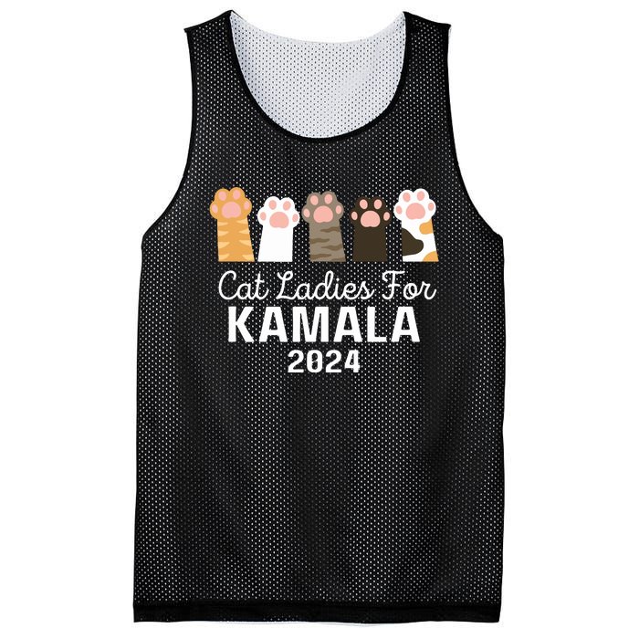 Cat Ladies For Kamala 2024 Mesh Reversible Basketball Jersey Tank