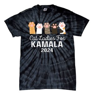 Cat Ladies For Kamala 2024 Tie-Dye T-Shirt