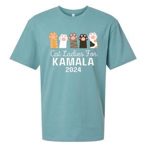 Cat Ladies For Kamala 2024 Sueded Cloud Jersey T-Shirt