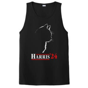 Cat Ladies For Kamala Funny Cat 2024 President Kamala Harris PosiCharge Competitor Tank