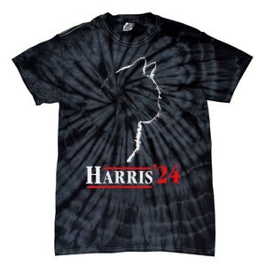 Cat Ladies For Kamala Funny Cat 2024 President Kamala Harris Tie-Dye T-Shirt