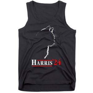 Cat Ladies For Kamala Funny Cat 2024 President Kamala Harris Tank Top