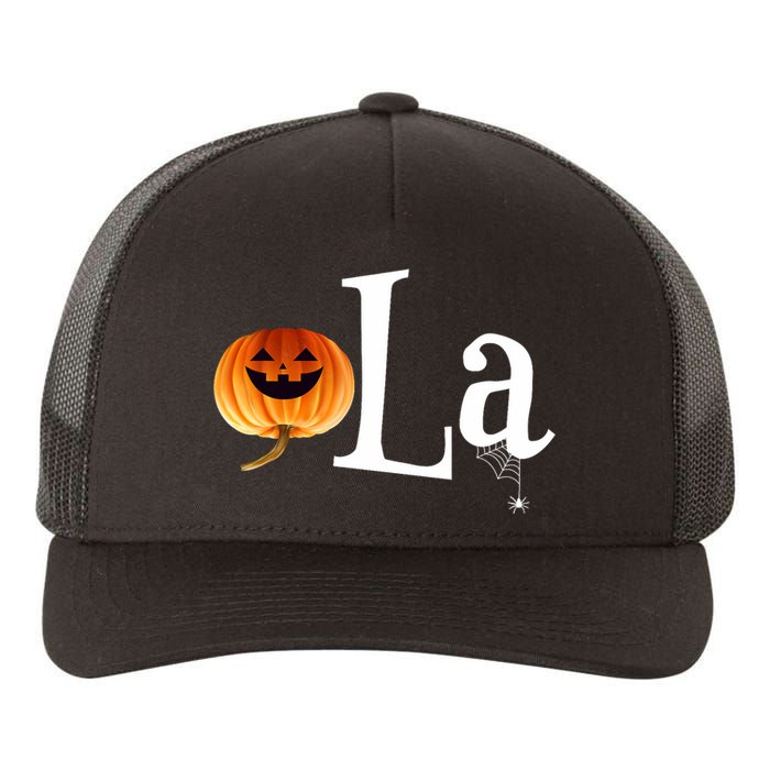 Comma La Funny Kamala Harris Halloween Pumpkin Yupoong Adult 5-Panel Trucker Hat