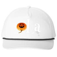 Comma La Funny Kamala Harris Halloween Pumpkin Snapback Five-Panel Rope Hat