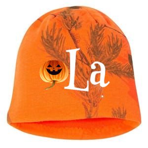 Comma La Funny Kamala Harris Halloween Pumpkin Kati - Camo Knit Beanie