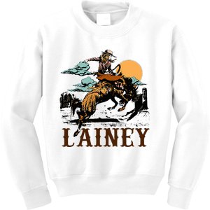 Cowgirl Lainey First Name Personalized Howdy Girl Kids Sweatshirt