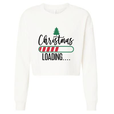 Christmas Loading Funny Cropped Pullover Crew
