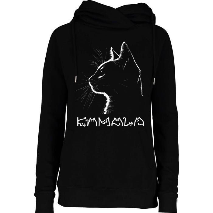 Cat Ladies For Kamala Funny Cat 2024 Womens Funnel Neck Pullover Hood