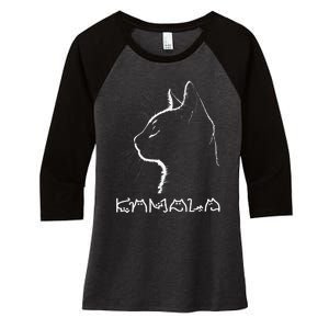 Cat Ladies For Kamala Funny Cat 2024 Women's Tri-Blend 3/4-Sleeve Raglan Shirt