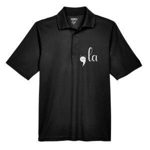 Comma La Funny Anti Republican Liberal Voters Democrat Men's Origin Performance Pique Polo