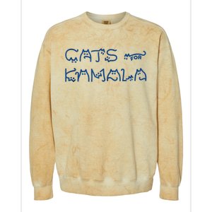 Cat Ladies For Kamala Cat Typography Alphabet Cute Simple Colorblast Crewneck Sweatshirt