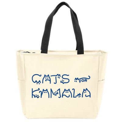 Cat Ladies For Kamala Cat Typography Alphabet Cute Simple Zip Tote Bag