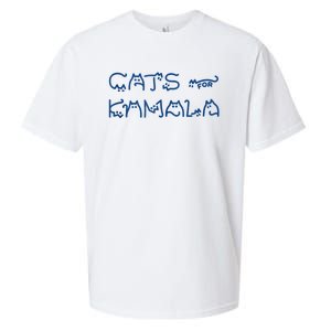 Cat Ladies For Kamala Cat Typography Alphabet Cute Simple Sueded Cloud Jersey T-Shirt