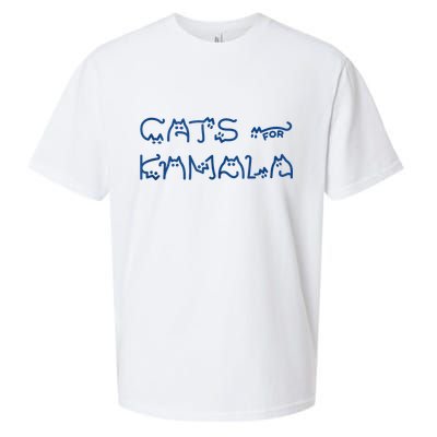 Cat Ladies For Kamala Cat Typography Alphabet Cute Simple Sueded Cloud Jersey T-Shirt