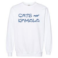 Cat Ladies For Kamala Cat Typography Alphabet Cute Simple Garment-Dyed Sweatshirt