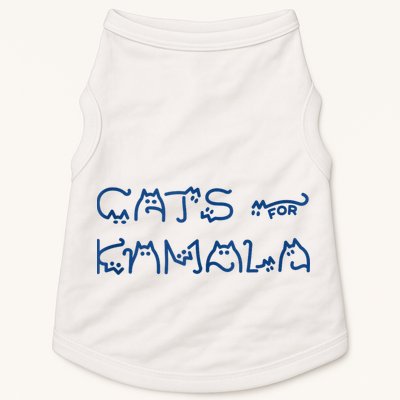 Cat Ladies For Kamala Cat Typography Alphabet Cute Simple Doggie Tank