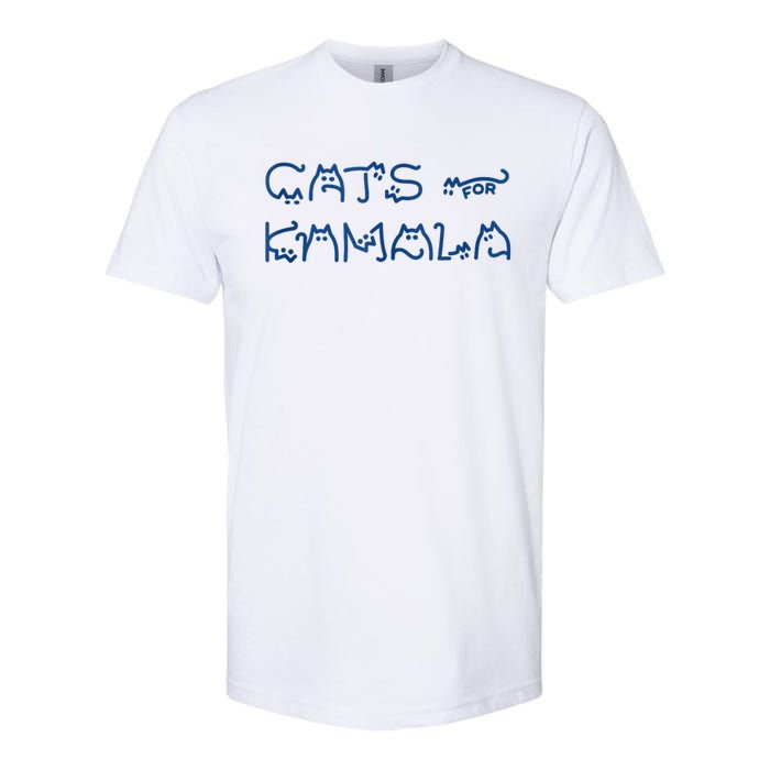 Cat Ladies For Kamala Cat Typography Alphabet Cute Simple Softstyle CVC T-Shirt