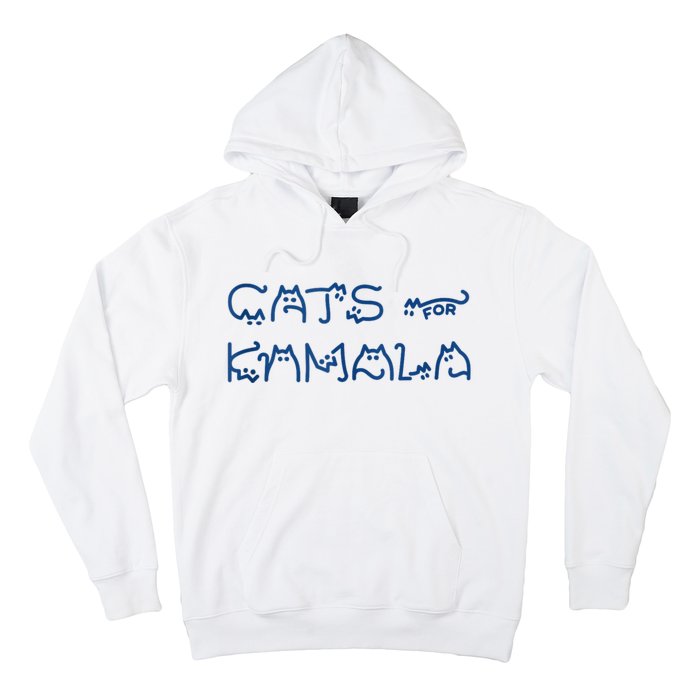 Cat Ladies For Kamala Cat Typography Alphabet Cute Simple Hoodie