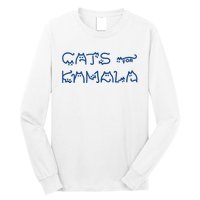 Cat Ladies For Kamala Cat Typography Alphabet Cute Simple Long Sleeve Shirt