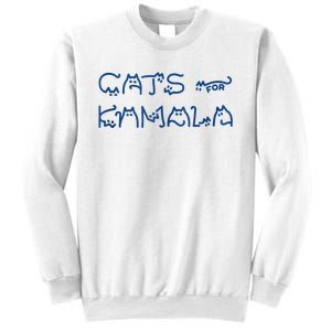 Cat Ladies For Kamala Cat Typography Alphabet Cute Simple Sweatshirt