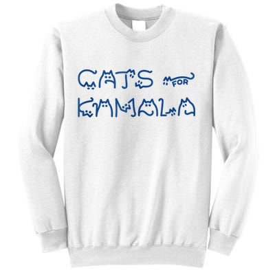 Cat Ladies For Kamala Cat Typography Alphabet Cute Simple Sweatshirt