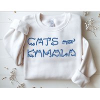 Cat Ladies For Kamala Cat Typography Alphabet Cute Simple Sweatshirt