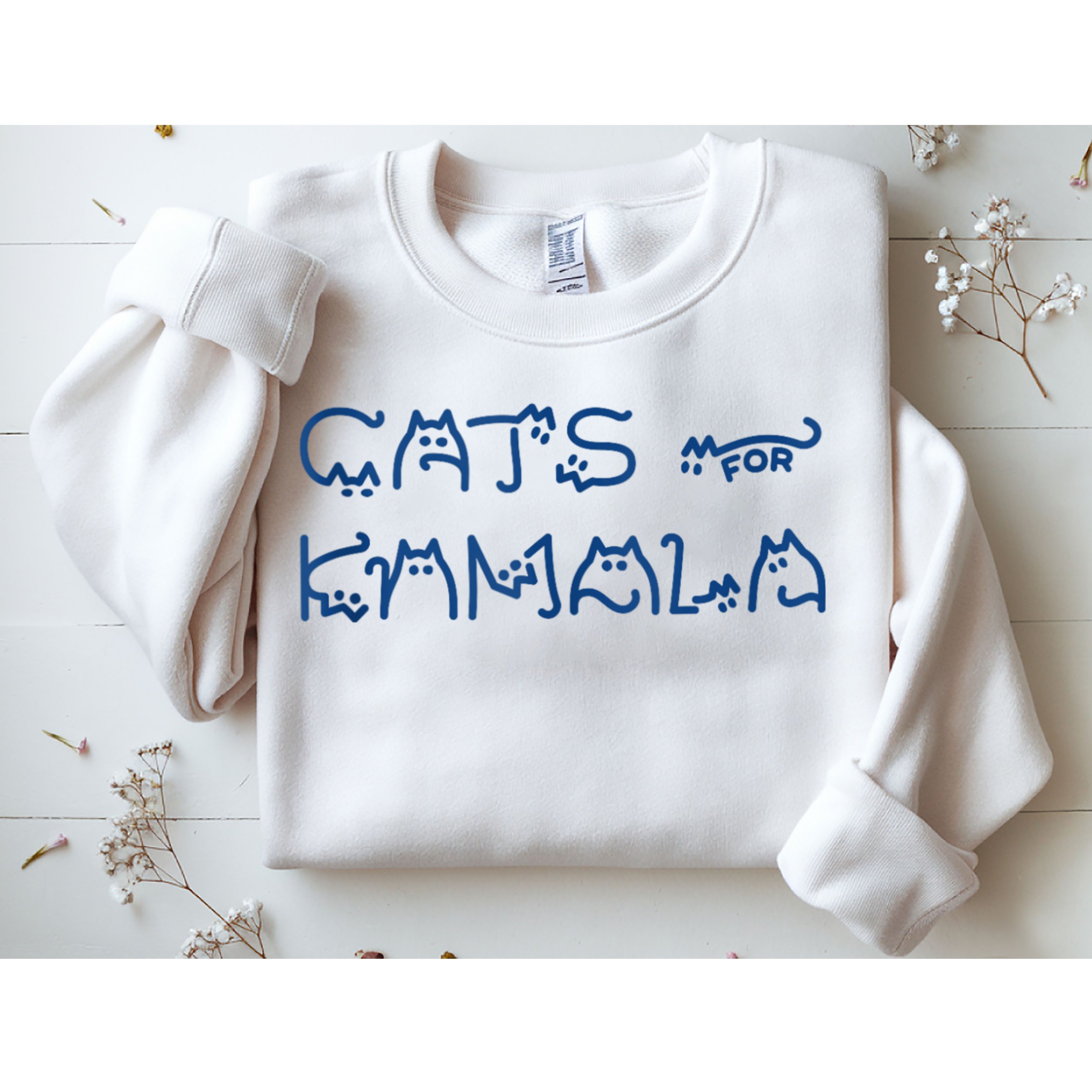 Cat Ladies For Kamala Cat Typography Alphabet Cute Simple Sweatshirt