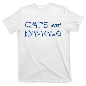 Cat Ladies For Kamala Cat Typography Alphabet Cute Simple T-Shirt