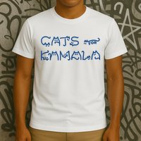 Cat Ladies For Kamala Cat Typography Alphabet Cute Simple T-Shirt