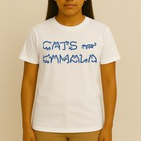 Cat Ladies For Kamala Cat Typography Alphabet Cute Simple T-Shirt