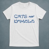 Cat Ladies For Kamala Cat Typography Alphabet Cute Simple T-Shirt