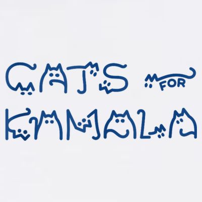 Cat Ladies For Kamala Cat Typography Alphabet Cute Simple T-Shirt