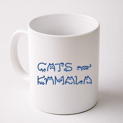 Cat Ladies For Kamala Cat Typography Alphabet Cute Simple Mug