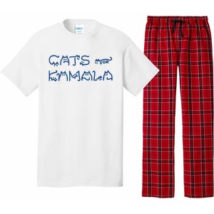 Cat Ladies For Kamala Cat Typography Alphabet Cute Simple Pajama Set