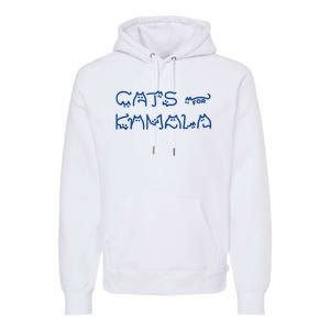 Cat Ladies For Kamala Cat Typography Alphabet Cute Simple Premium Hoodie