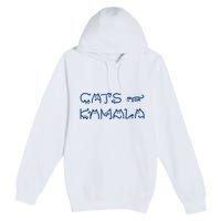 Cat Ladies For Kamala Cat Typography Alphabet Cute Simple Premium Pullover Hoodie