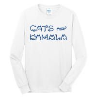 Cat Ladies For Kamala Cat Typography Alphabet Cute Simple Tall Long Sleeve T-Shirt